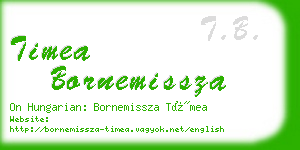 timea bornemissza business card